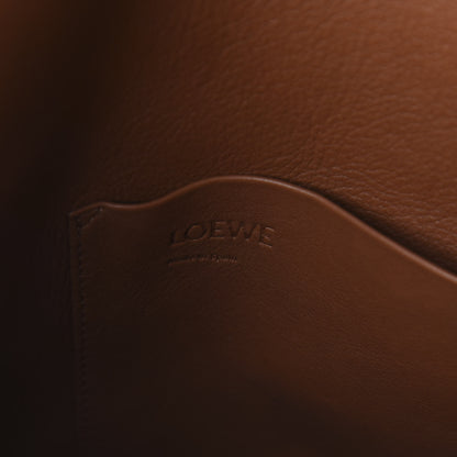 Loewe Linen Belted Strap Balloon Bucket Bag White 7 of 10