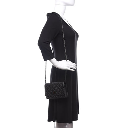 Chanel Aged Calfskin Quilted Reissue Wallet On Chain WOC So Black 2 of 9