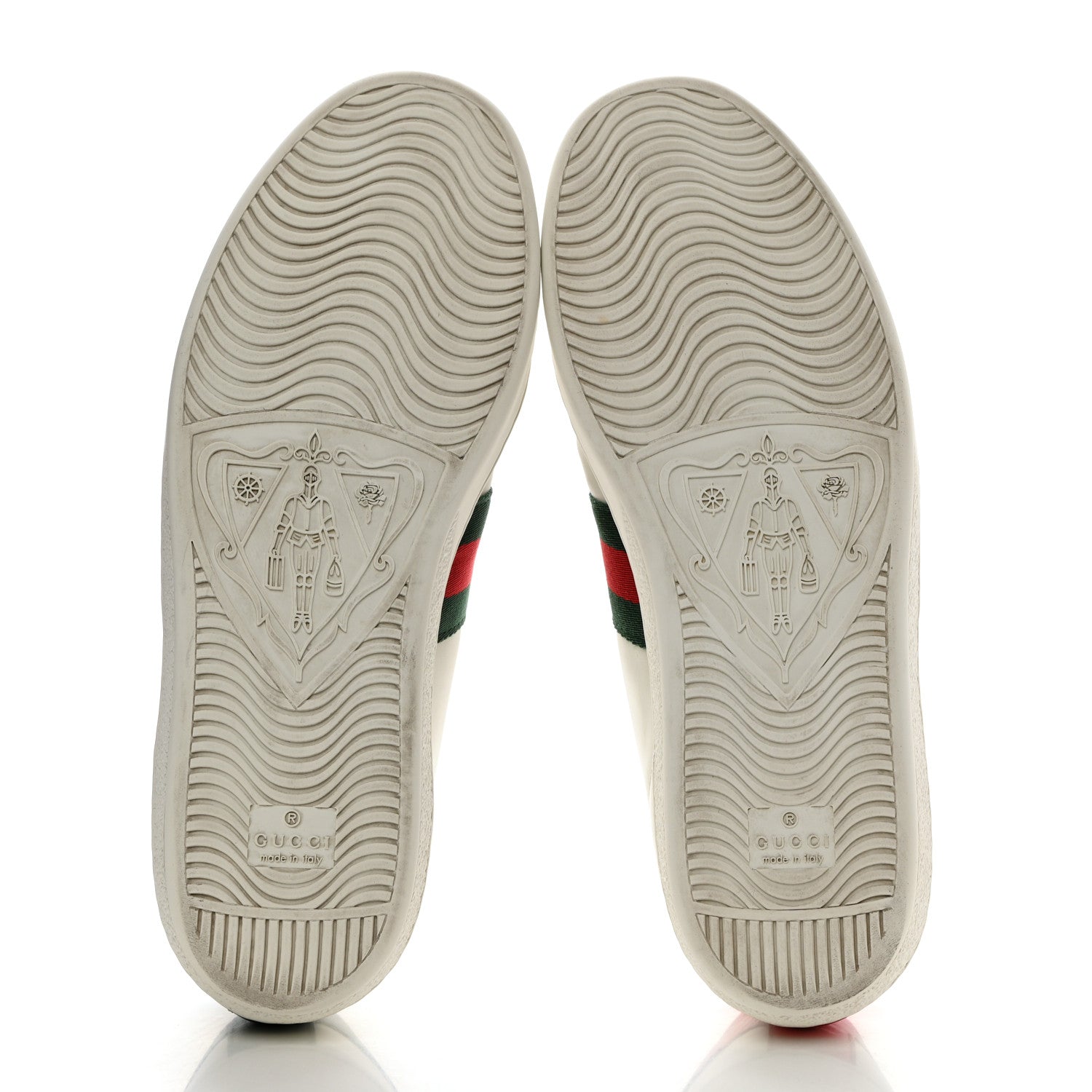 Gucci Calfskin Ayers Bee Embroidered Womens Ace Sneakers 39.5 White Green 5 of 8