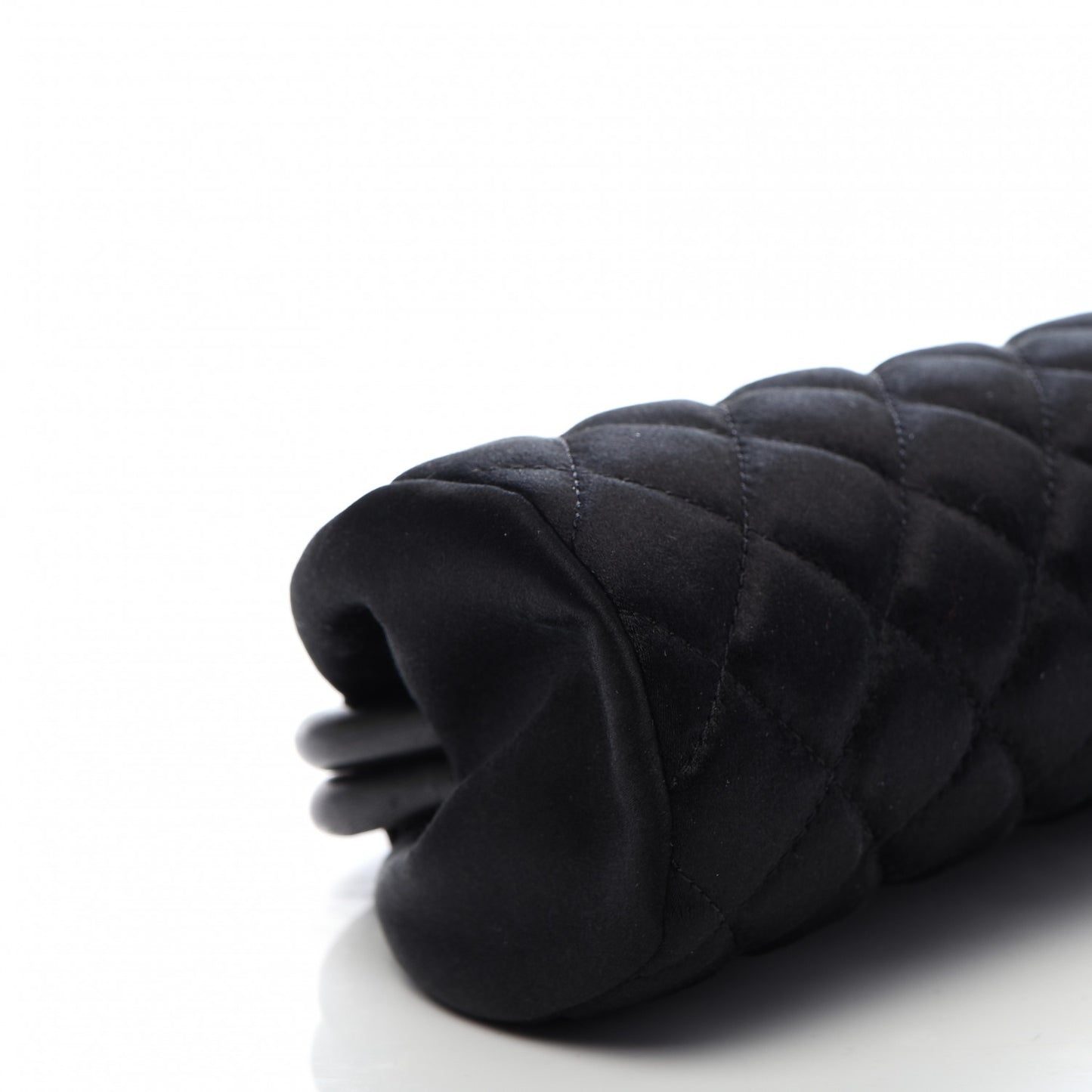 Satin Quilted Timeless Clutch Black