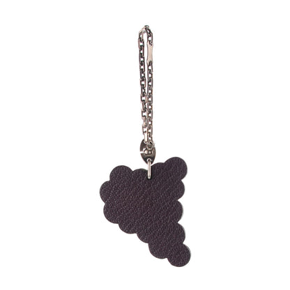 Hermes Chevre Mysore Grape Key Chain Bag Charm Raisin 3 of 4