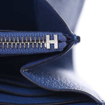 Hermes Chevre Mysore Kelly Longue Wallet Bleu Brighton 10 of 17