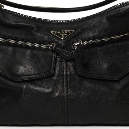 Prada Buffalo Pocket Shoulder Bag Black 6 of 11