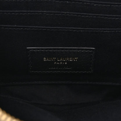 Saint Laurent Grained Lambskin Quilted Mini Becky Double Zip Bag Taupe 8 of 13