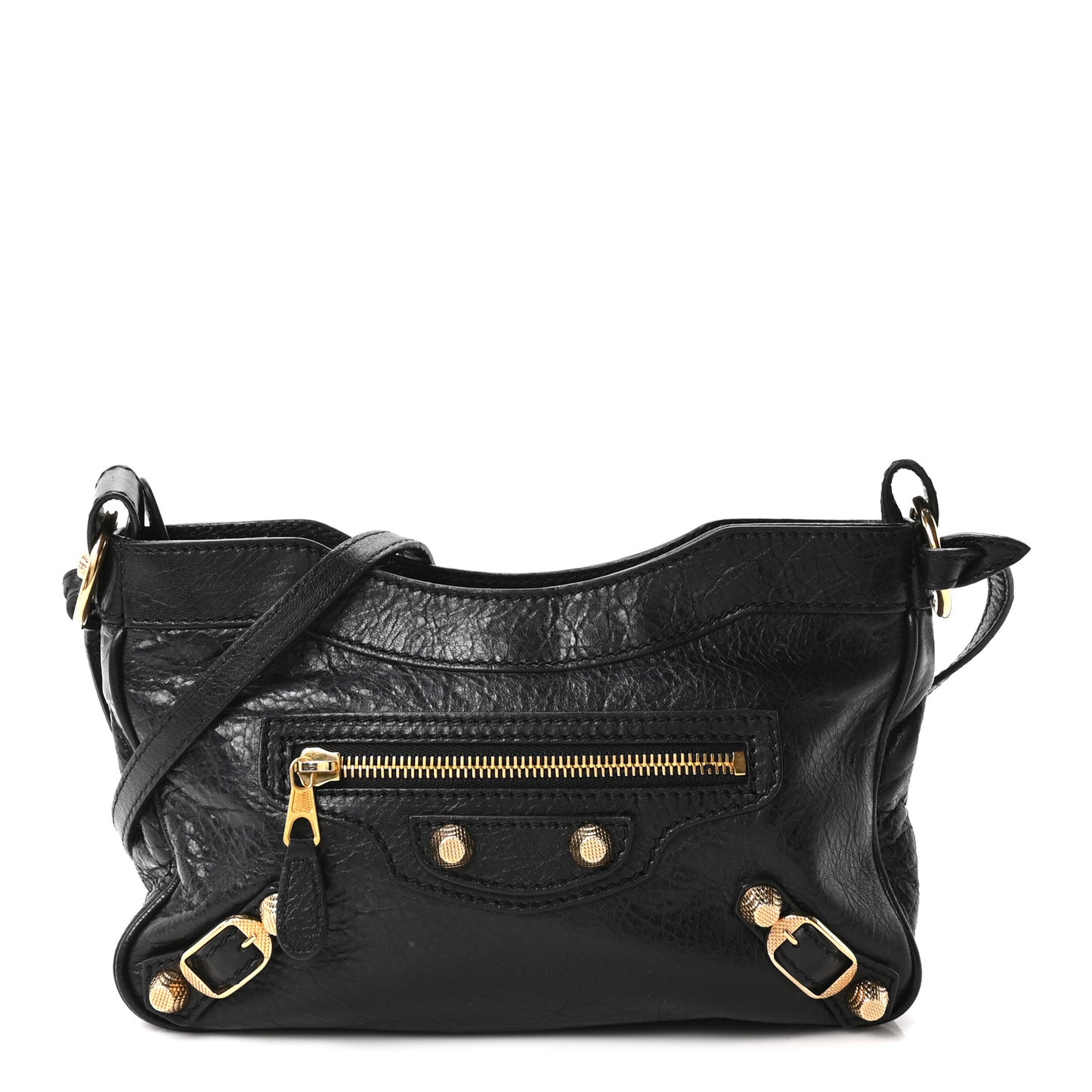 Agneau Giant 12 Gold Hardware Hip Black