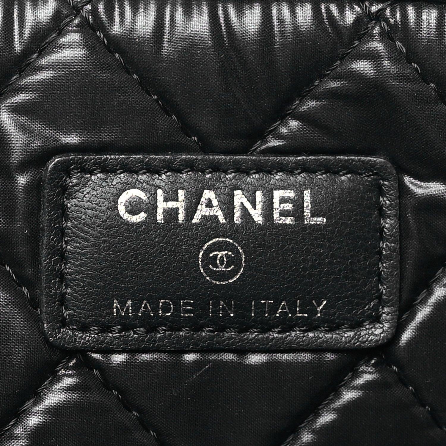 Chanel Woven Lambskin Quilted Large Cosmetic Case Black 6 of 10