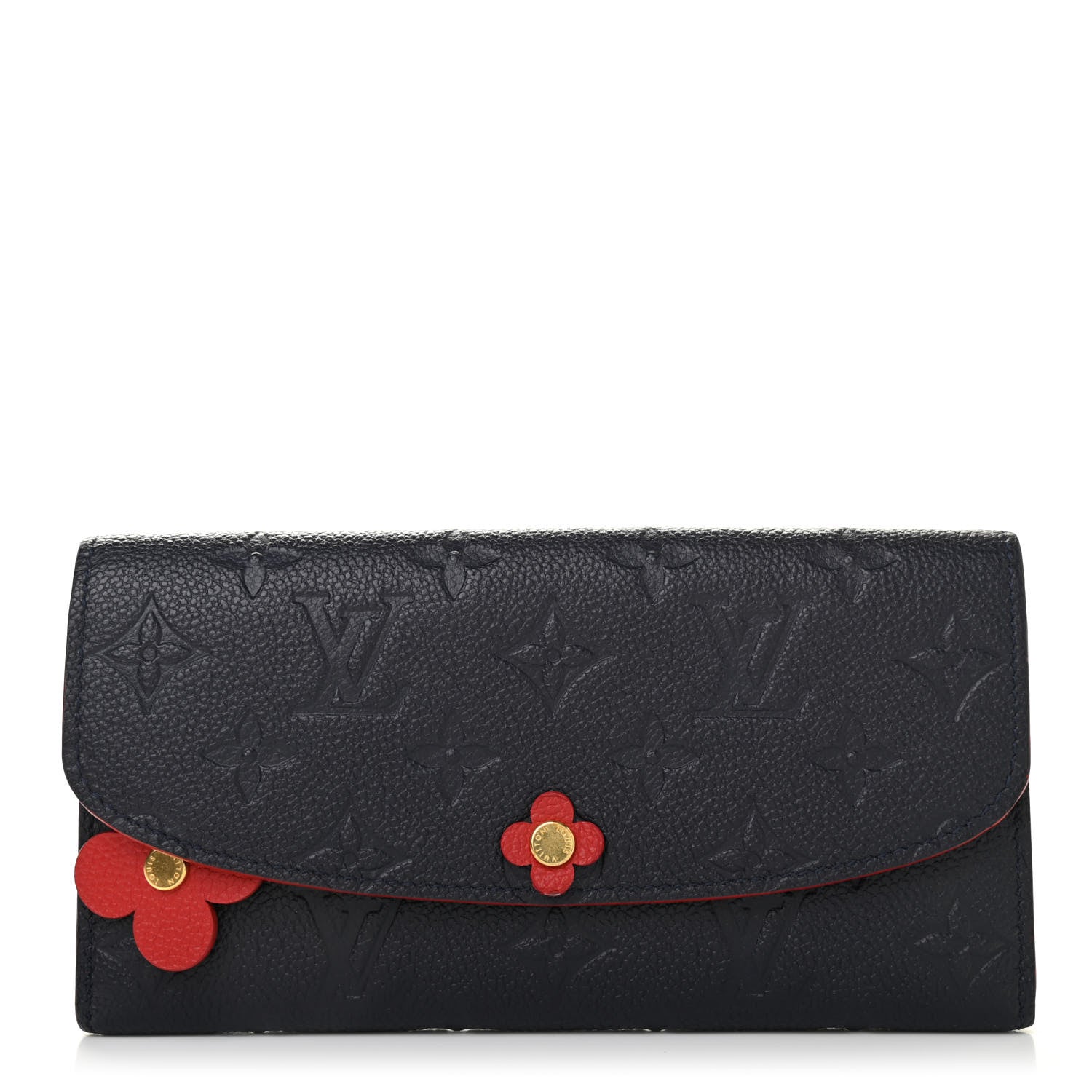 Louis Vuitton Empreinte Bloom Flower Emilie Wallet Marine Rouge 1 of 8