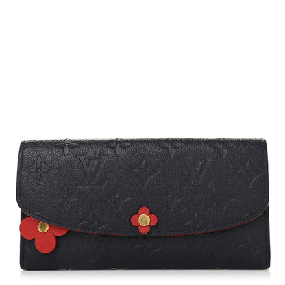 Louis Vuitton Empreinte Bloom Flower Emilie Wallet Marine Rouge 1 of 8