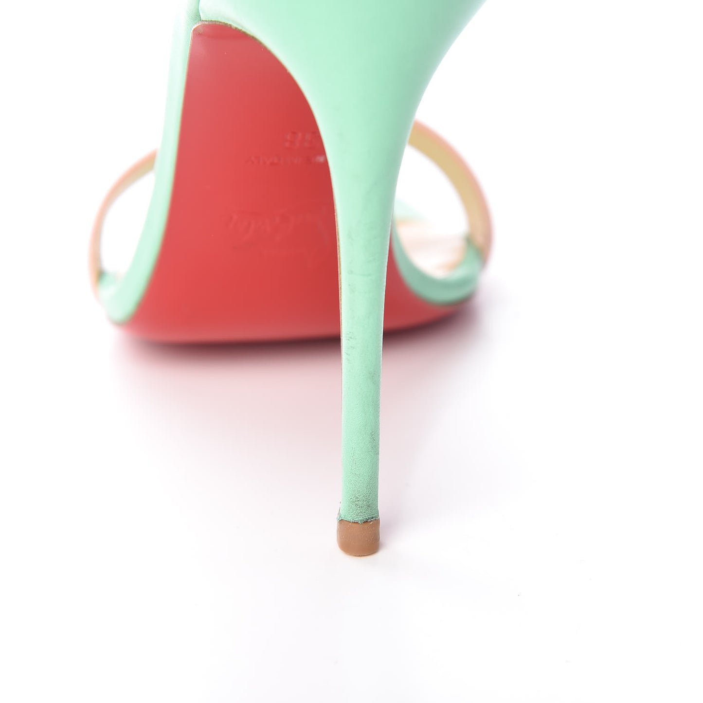 Shiny Nappa PVC Jonatina 100 Sandals 38 Opal