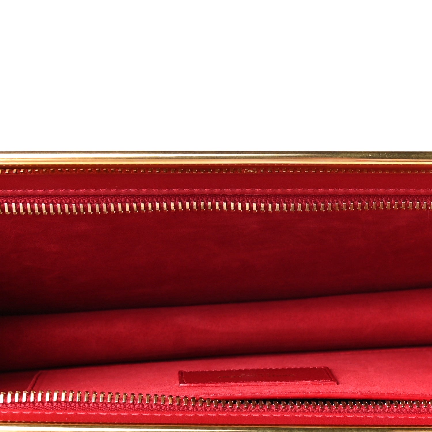 Saint Laurent Calfskin Lutetia Clutch Red 4 of 4