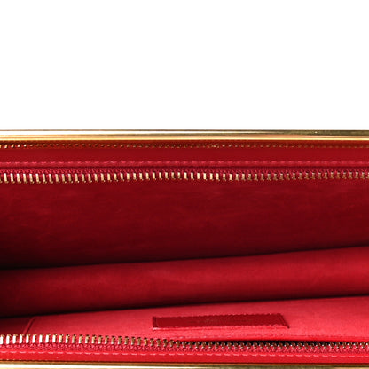 Saint Laurent Calfskin Lutetia Clutch Red 4 of 4