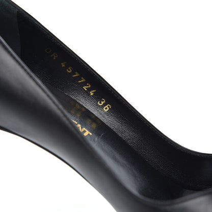 Saint Laurent Calfskin Classic Paris 80 Pumps 36 Black 8 of 11
