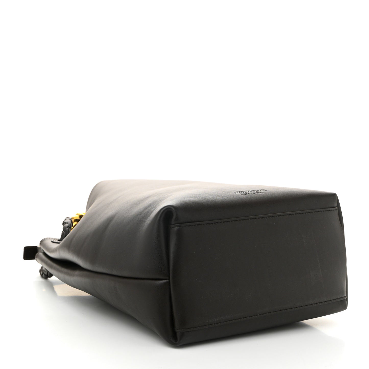 Silky Calfskin Small Andiamo Bucket Bag Fondant