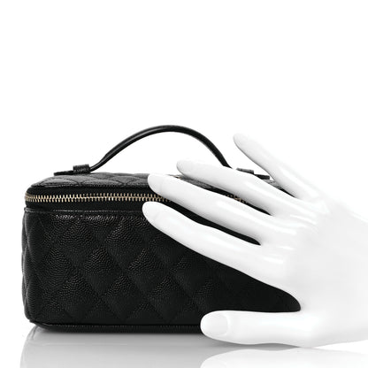 Chanel Caviar Quilted Jewelry Box Black 2 of 10