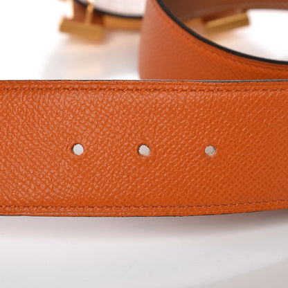Hermes Epsom 42mm Constance2 H Belt 85 Orange Gold 3 of 10