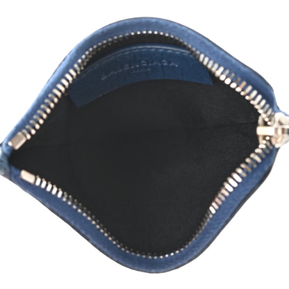 Balenciaga Agneau Silver Hardware Pouch Bleu Profond 5 of 8