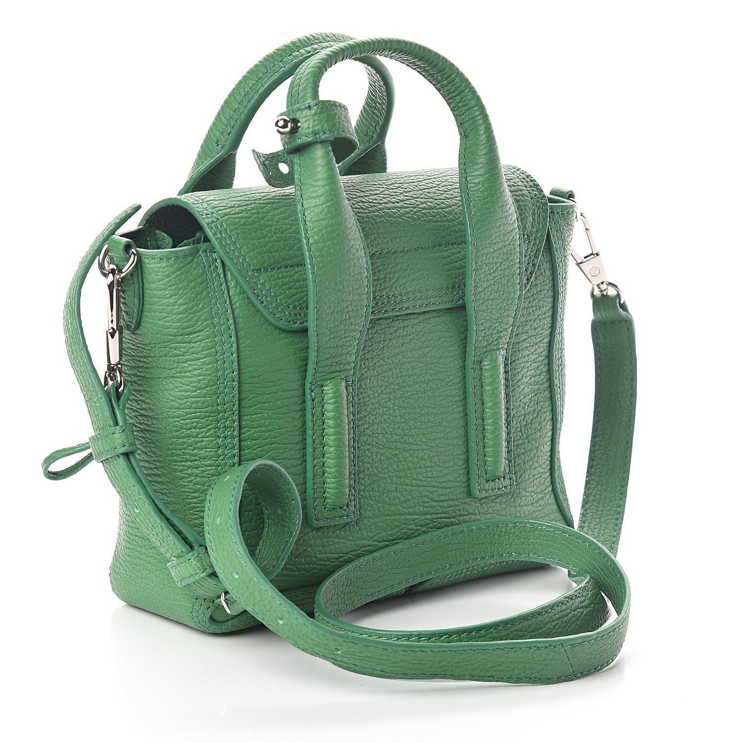 3.1 Phillip Lim 3.1 Textured Calfskin Mini Pashli Satchel Fern 3 of 9