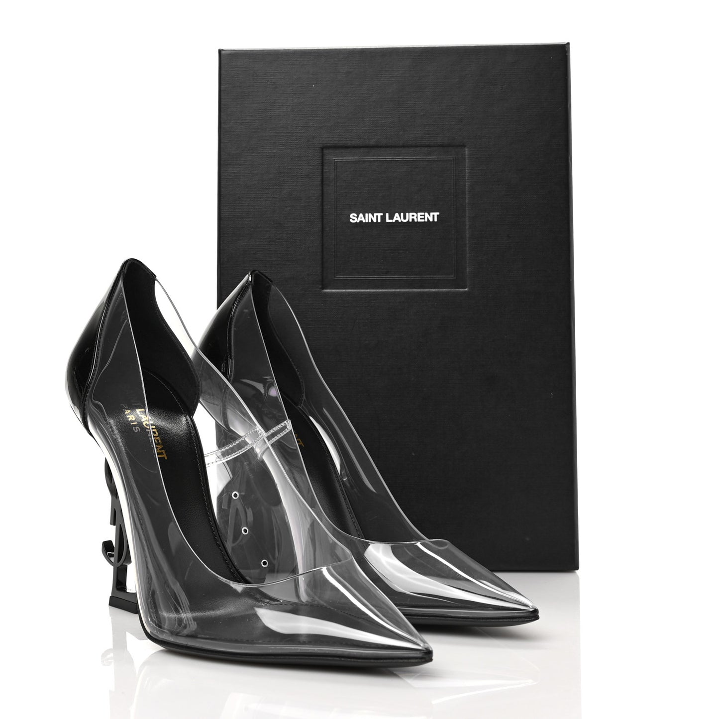 Patent Calfskin PVC Opyum 110 Pump 40 Black Transparent