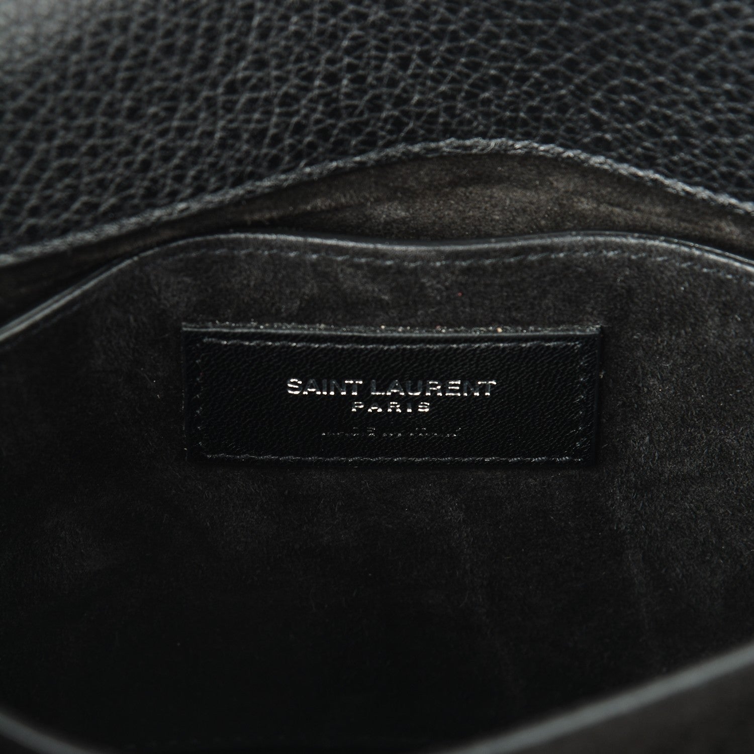 Saint Laurent Grained Calfskin Medium Monogram Sunset Black 6 of 6
