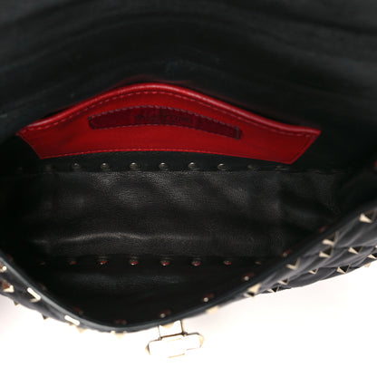 Valentino Garavani Lambskin Small Rockstud Spike Shoulder Bag Black 5 of 9