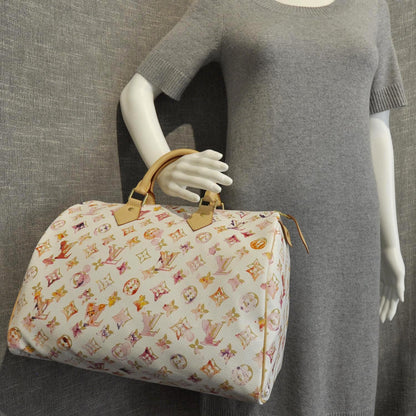 Louis Vuitton Watercolor Aquarelle Speedy 35 White 3 of 8