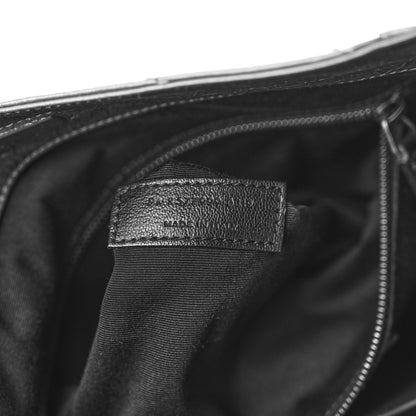 Saint Laurent Crinkled Calfskin Matelasse Monogram Medium Niki Shopper Tote Storm 7 of 10
