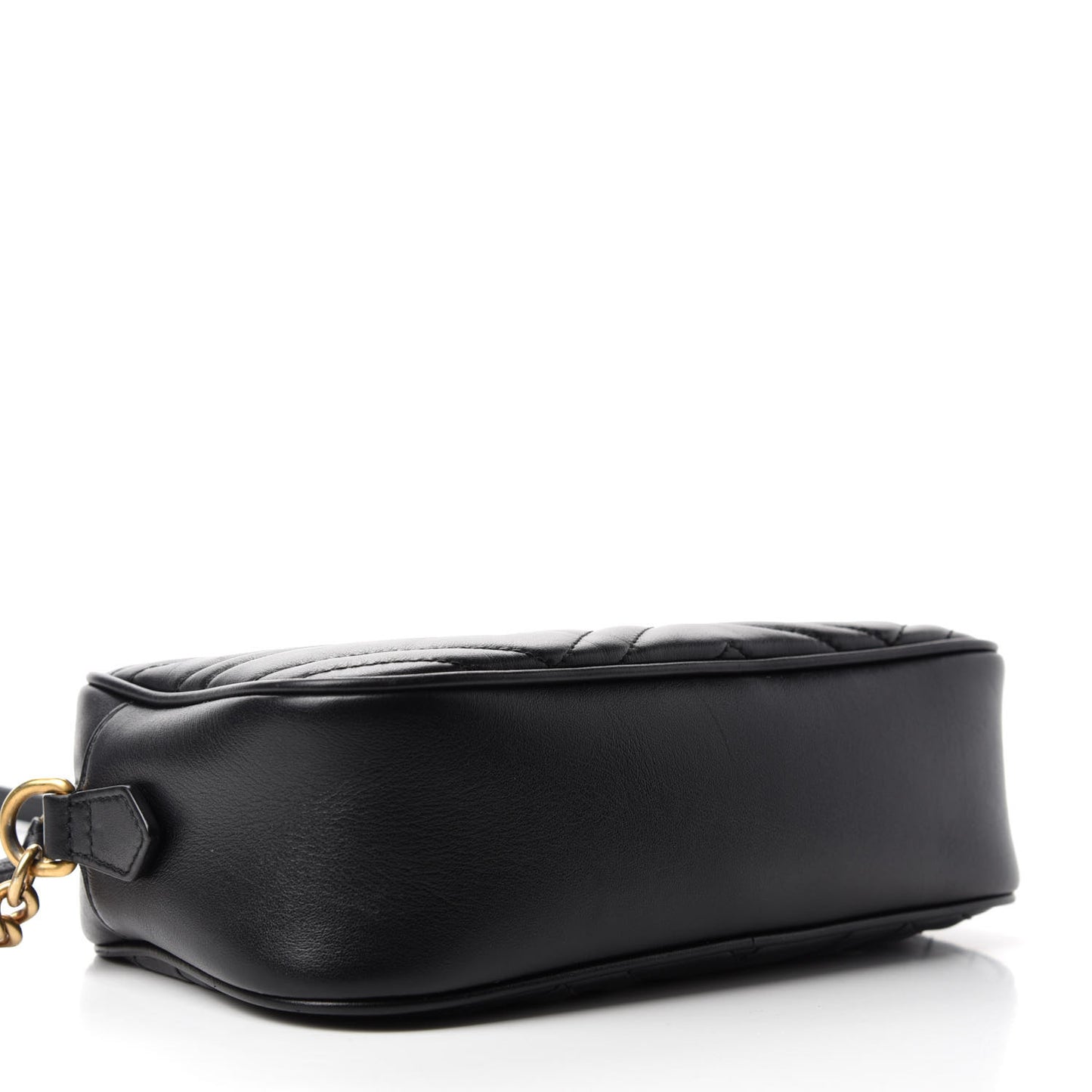 Calfskin Matelasse Small GG Marmont Chain Shoulder Bag Black