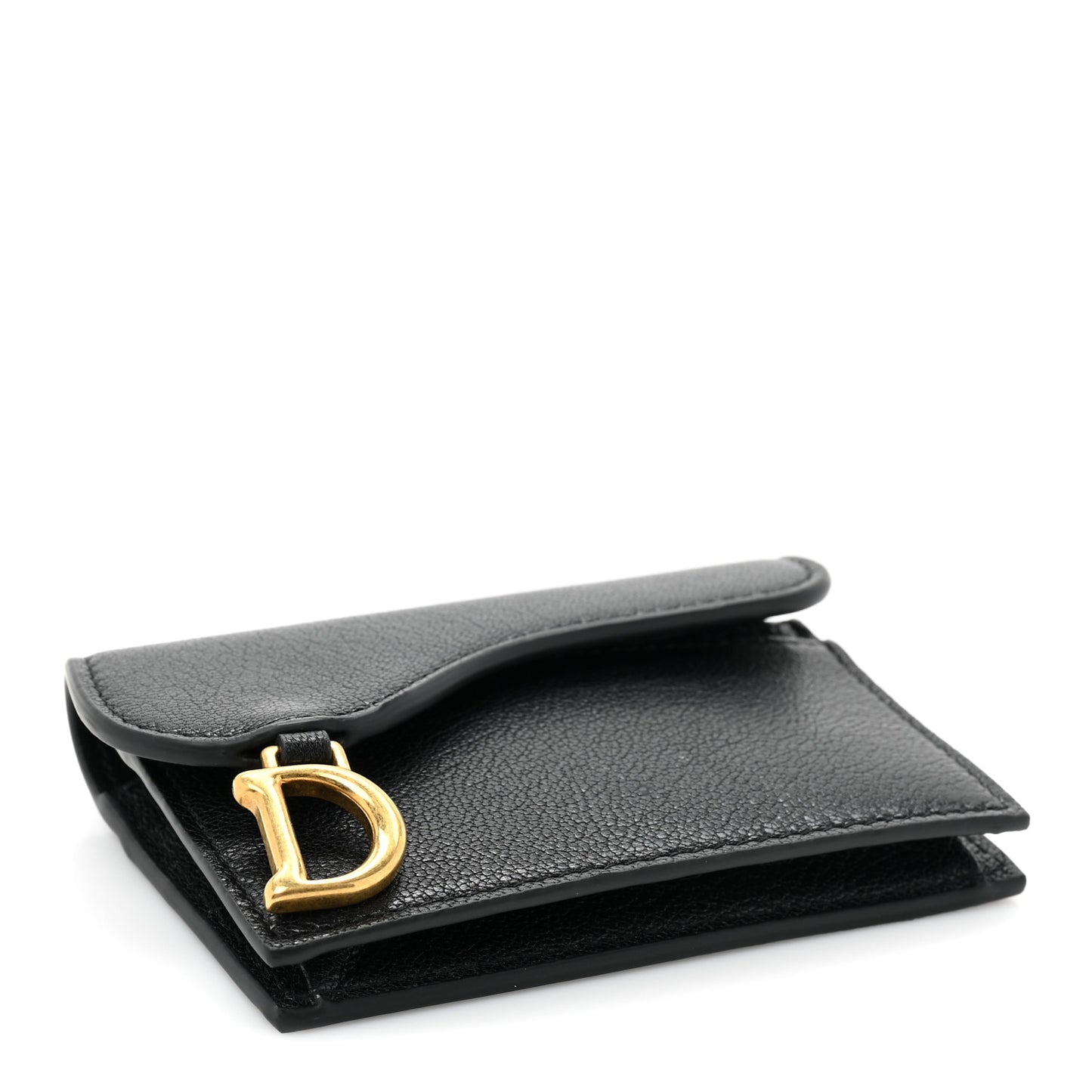 Goatskin Saddle Card Holder Black