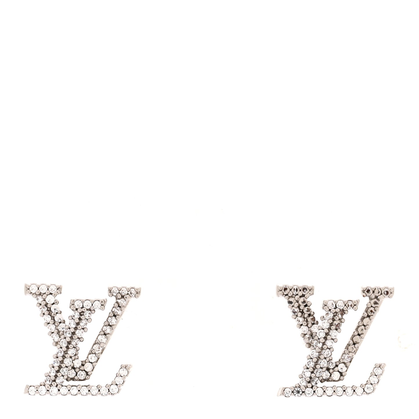 Crystal LV Iconic Earrings Silver