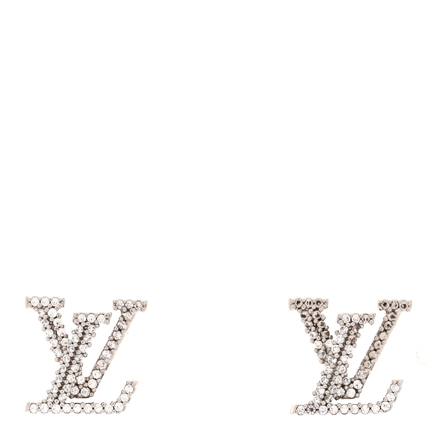 Louis Vuitton Crystal LV Iconic Earrings Silver 1 of 6