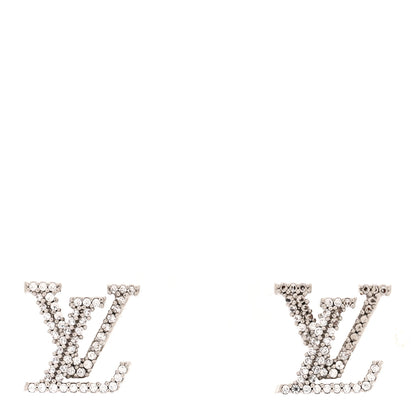 Louis Vuitton Crystal LV Iconic Earrings Silver 1 of 6