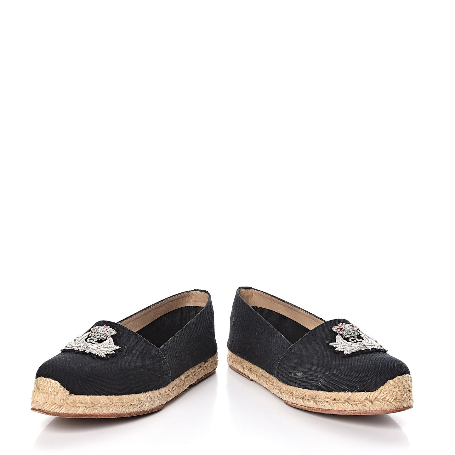 Olana Canvas Galia Flat Espadrilles 37 Black