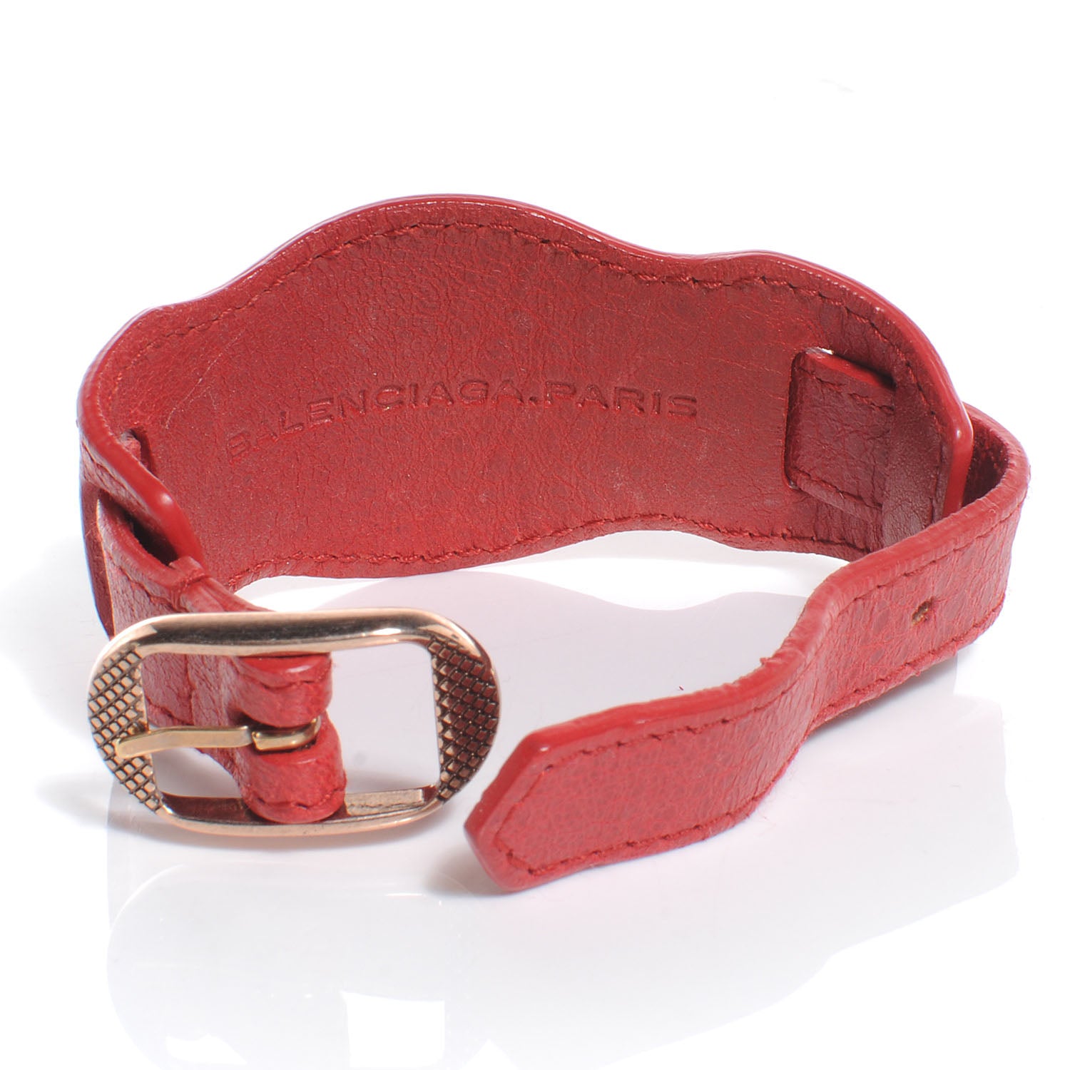 Balenciaga Agneau Arena Giant 12 Rose Gold Hardware Bracelet Rouge Cardinal 5 of 5