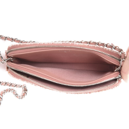 Chanel Canvas Small Deauville Clutch With Chain Pink 5 of 13