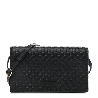 Gucci Microguccissima Crossbody Wallet Black 1 of 10