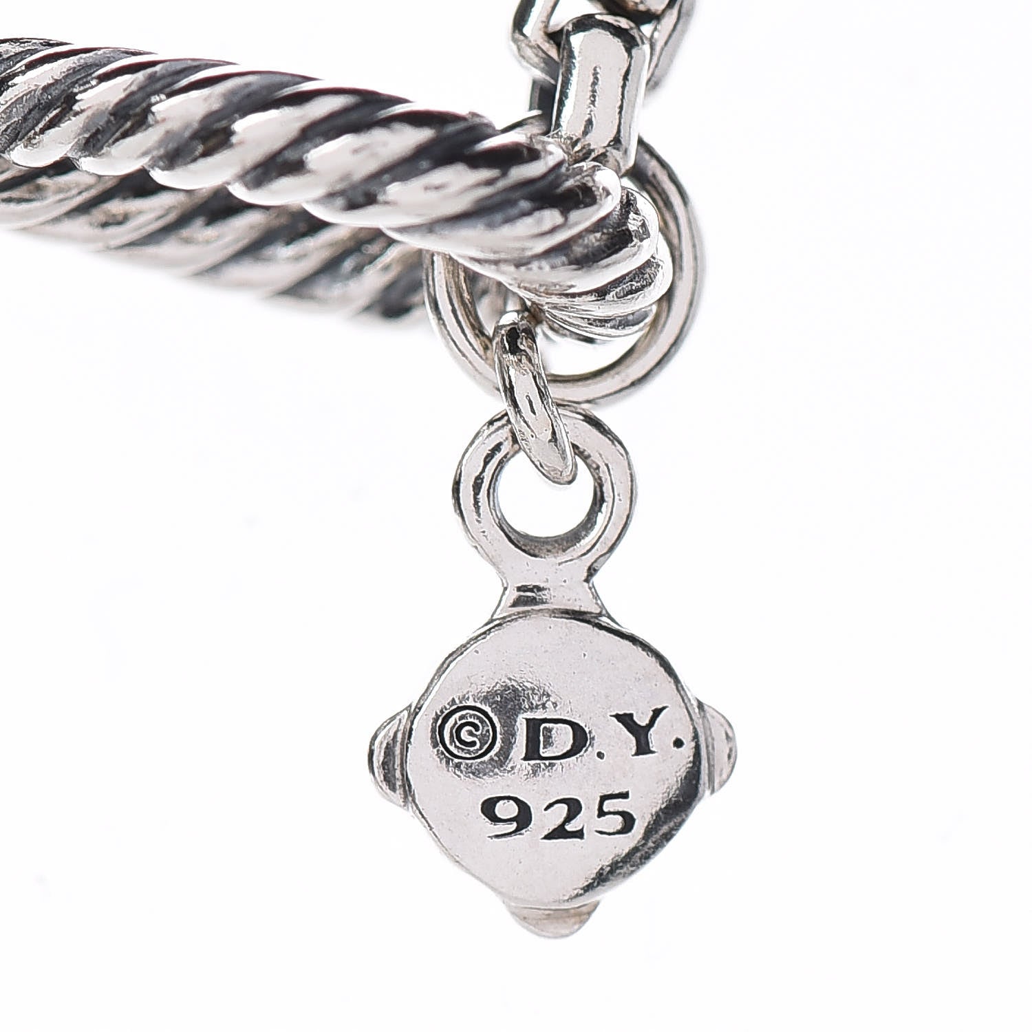 David Yurman Sterling Silver Pink Quartz Infinity Station Necklace 5 of 5