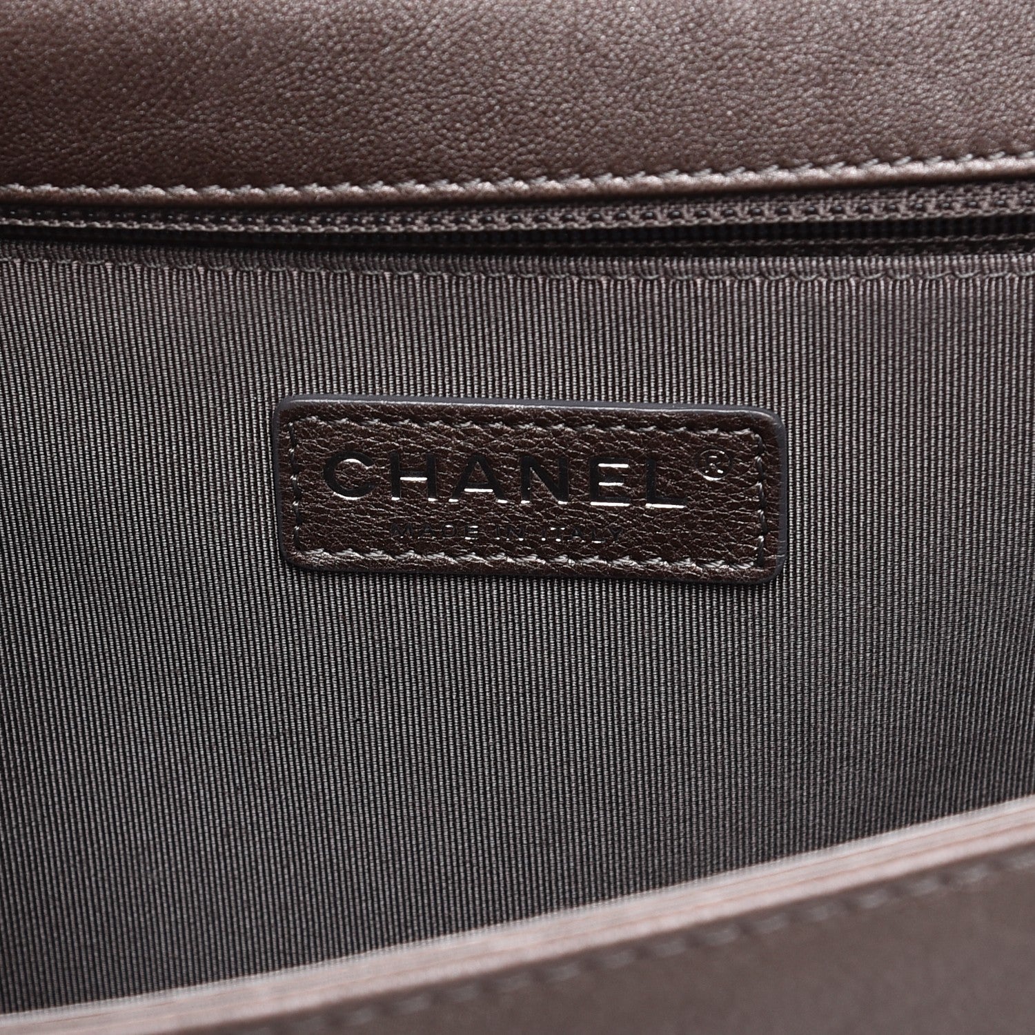 Chanel Metallic Calfskin Quilted Large Boy Flap Dark Silver 6 of 12