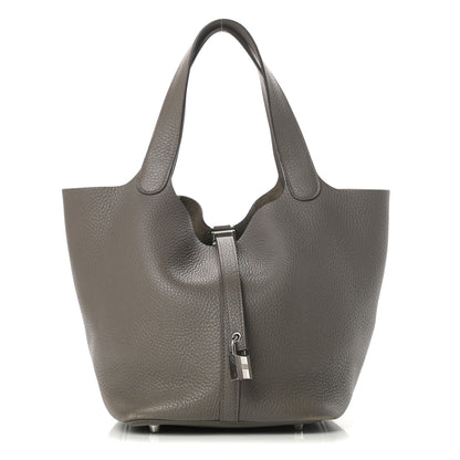 Hermes Taurillon Clemence Picotin Lock 22 MM Etain 1 of 13
