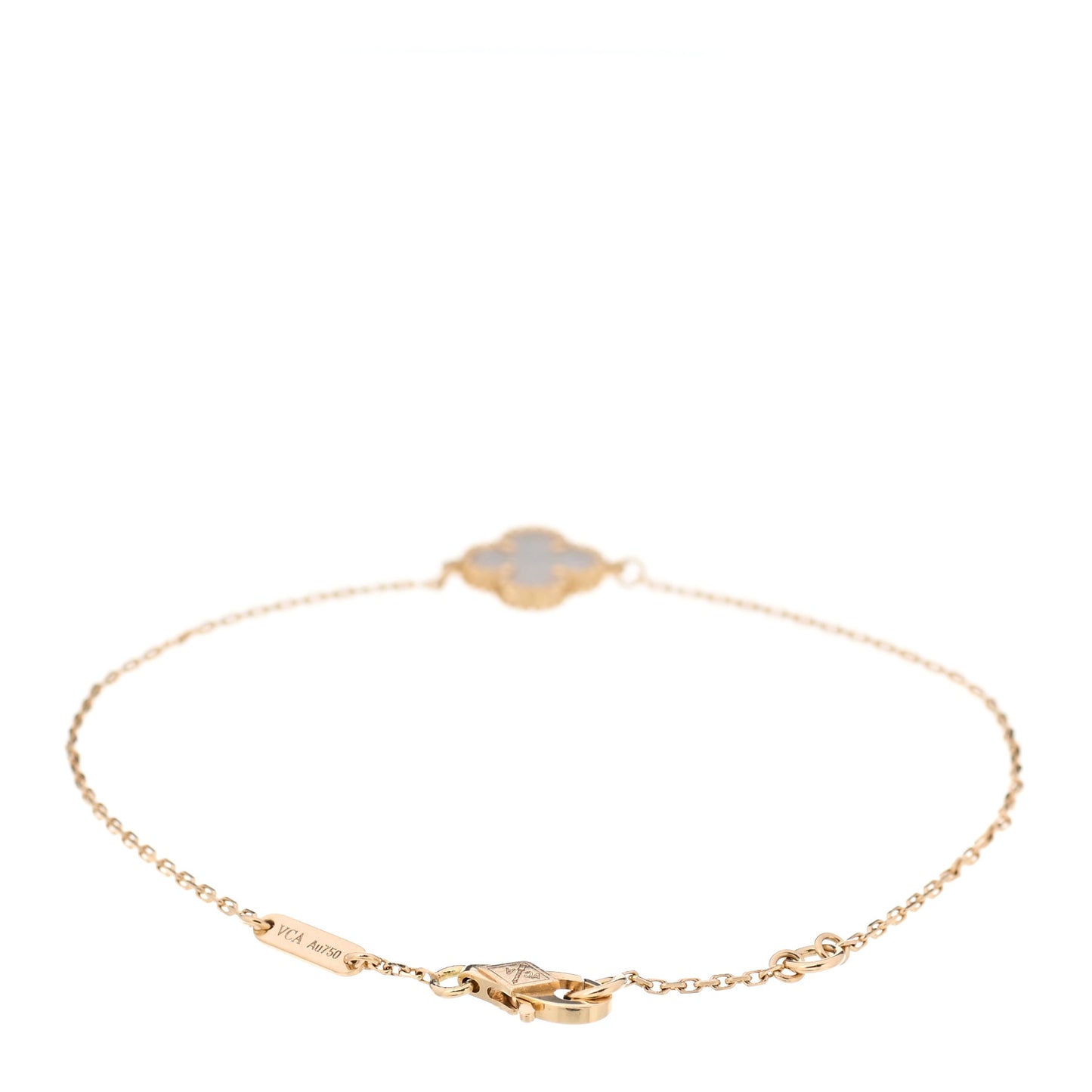 18K Yellow Gold Mother of Pearl Sweet Alhambra Bracelet