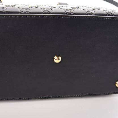 Gucci Guccissima Small Zippered Bucket Tote Black 13 of 16