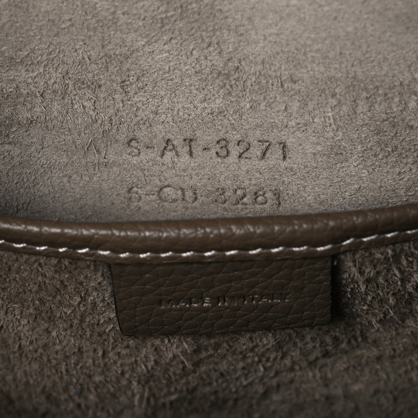 Drummed Calfskin Nano Luggage Souris