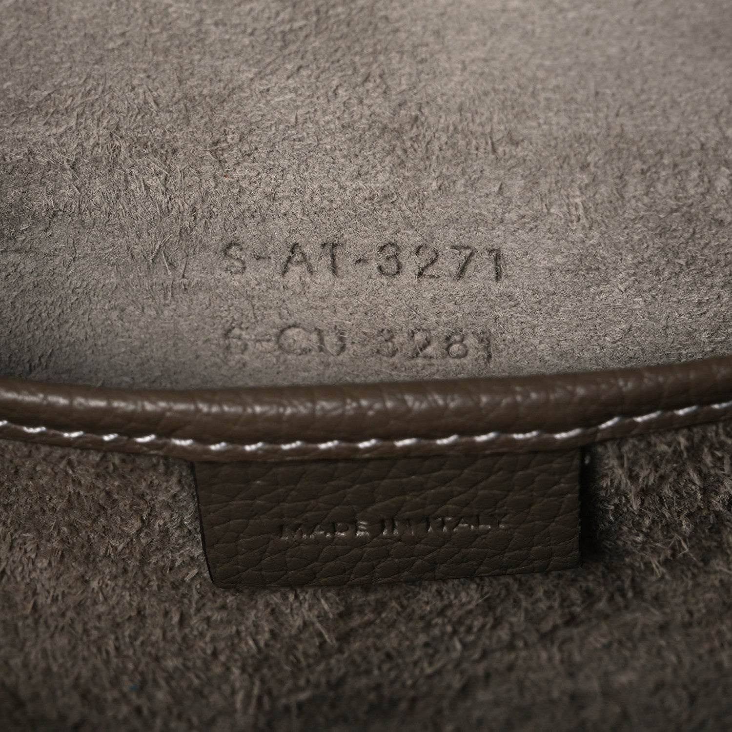 Celine Drummed Calfskin Nano Luggage Souris 7 of 10