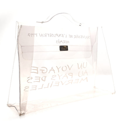 Hermes Vinyl Souvenir De L'Exposition Kelly Transparent 4 of 19