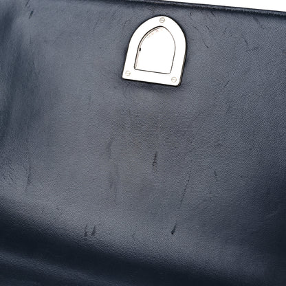 Christian Dior Metallic Patent Micro-Cannage Medium Diorama Flap Bag Blue 10 of 22