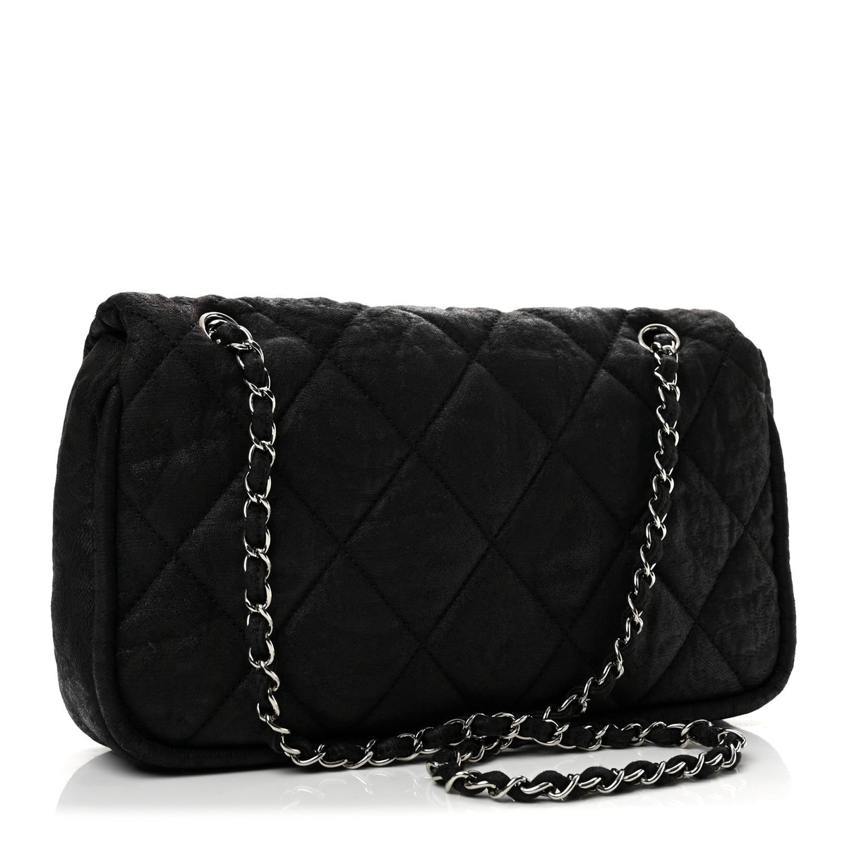 Coated Canvas Quilted Le Marais Flap Black