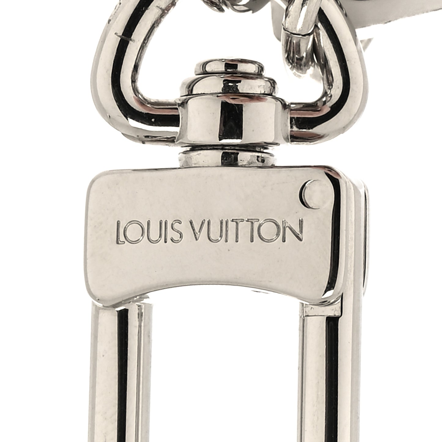 Calfskin Monogram Printed LV Fortune Cookie Bag Charm Key Holder Brown