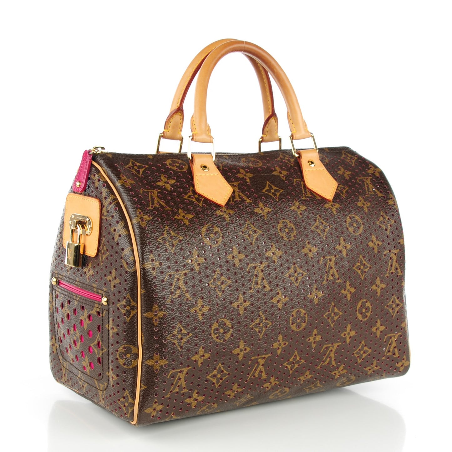 Monogram Perforated Speedy 30 Fuchsia