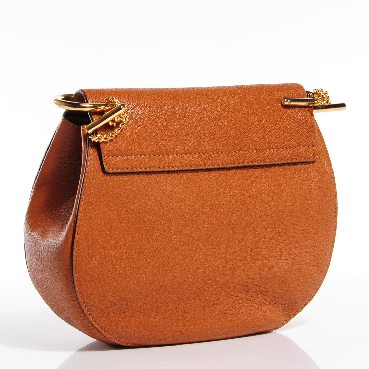 Grained Lambskin Drew Shoulder Bag Caramel