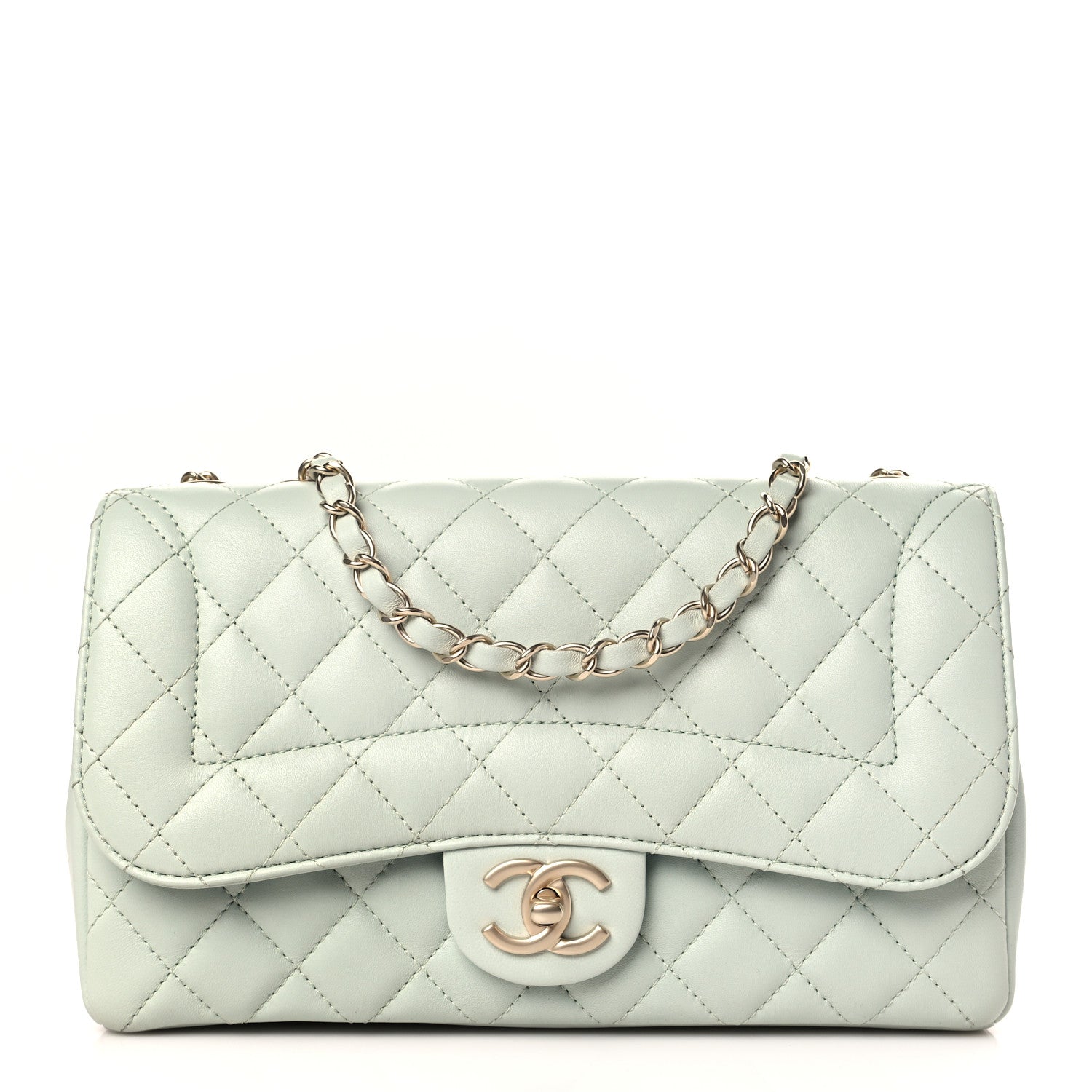 Chanel Lambskin Quilted Medium Mademoiselle Chic Flap Light Green 1 of 10