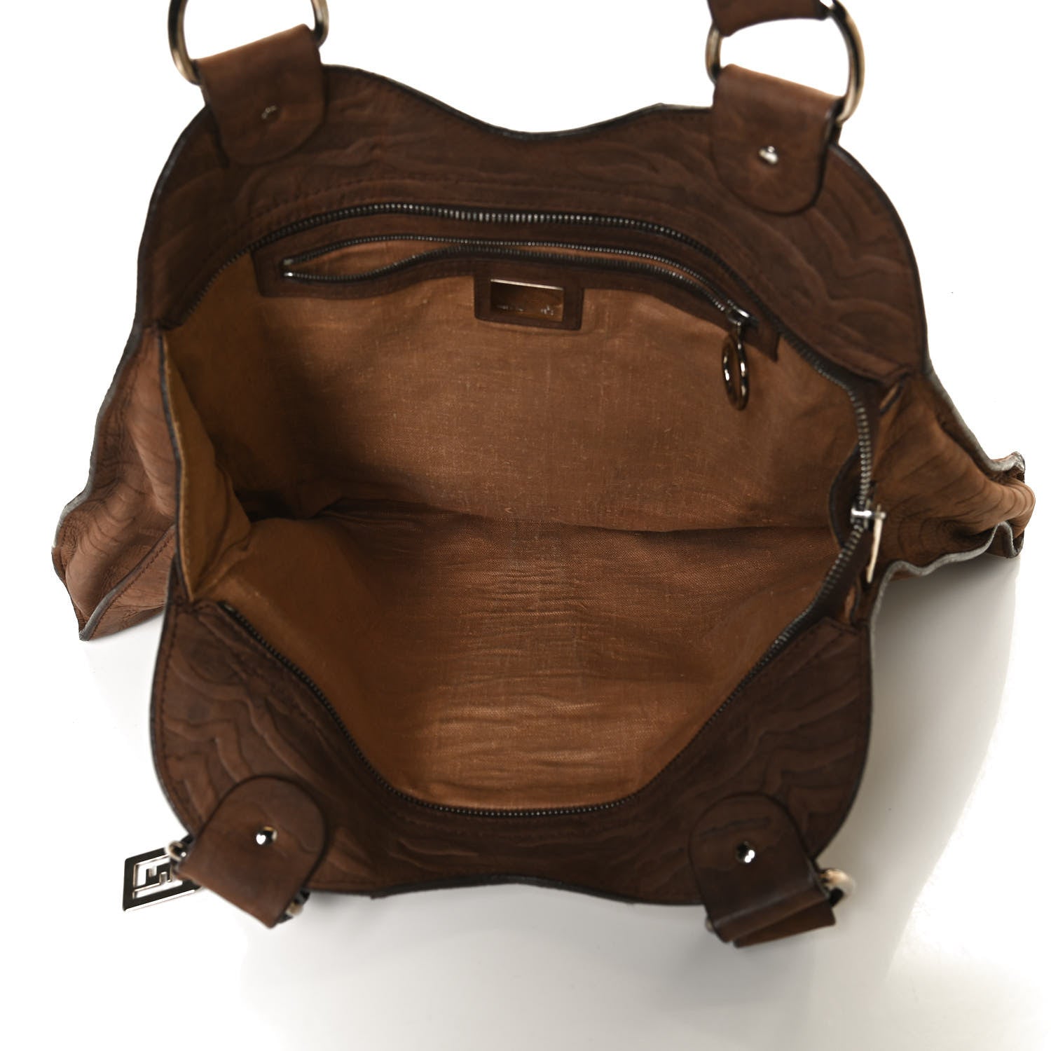 Fendi Suede Large Devil Trapezio Tote 5 of 13